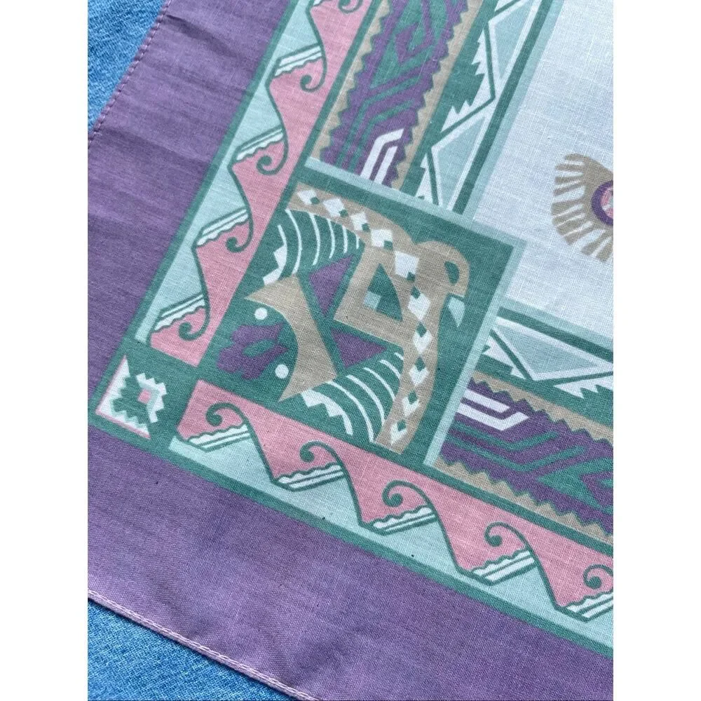 VTG Southwestern Desertcore Western Bandana Scarf Wamcraft USA 22.5